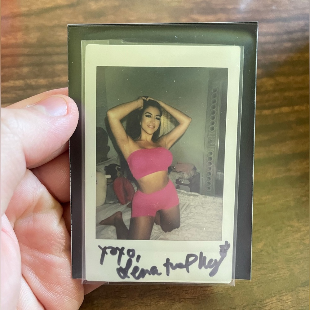 Lena The Plug signed instax (From her Patreon)